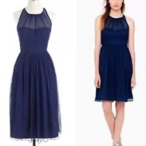 J. Crew Factory Navy Blue Halter dress